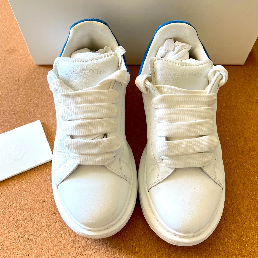 Alexander MCQueen Kid's Oversized Lace-Up Leather Sneakers